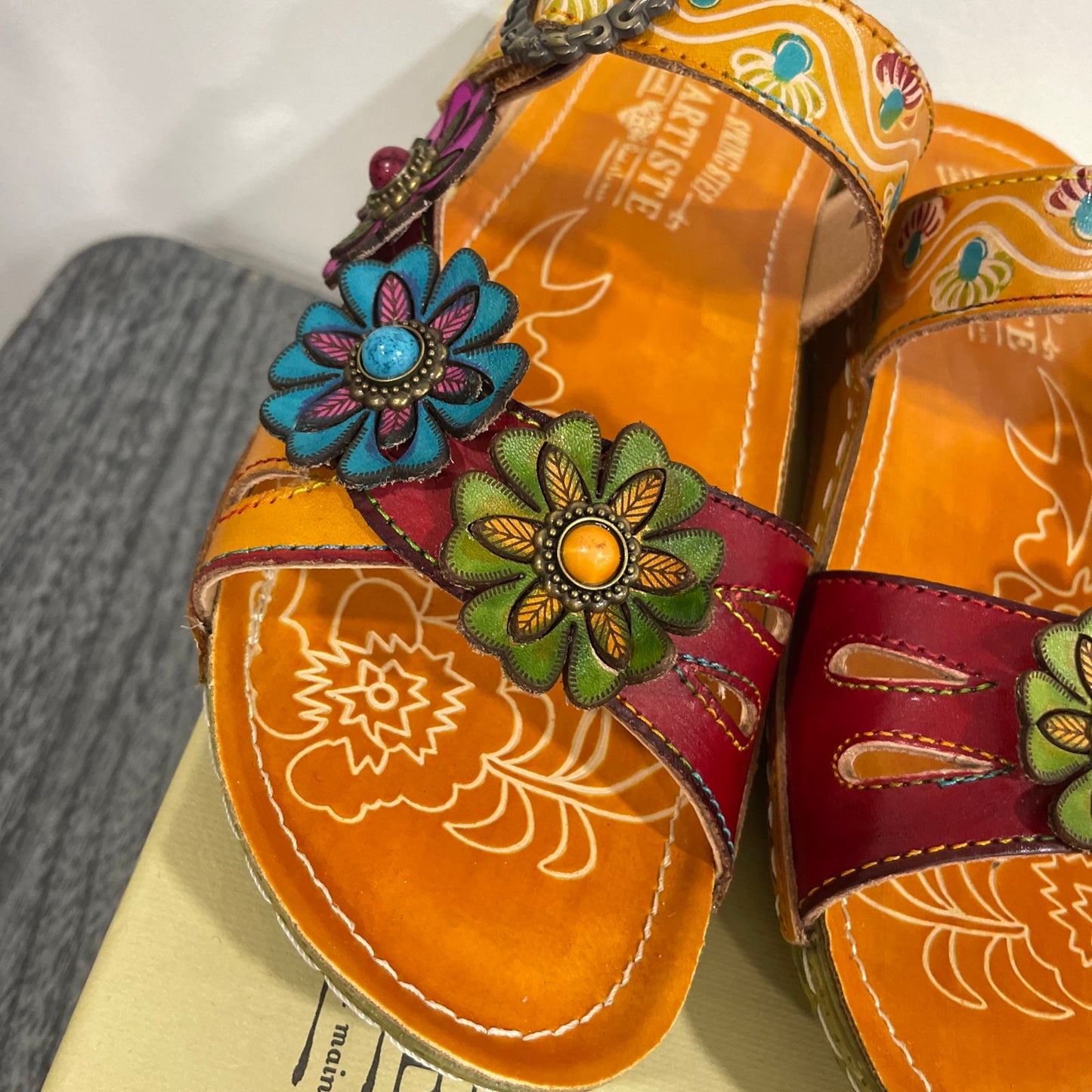 Spring Step L’Artiste Handpainted Sandals (057)