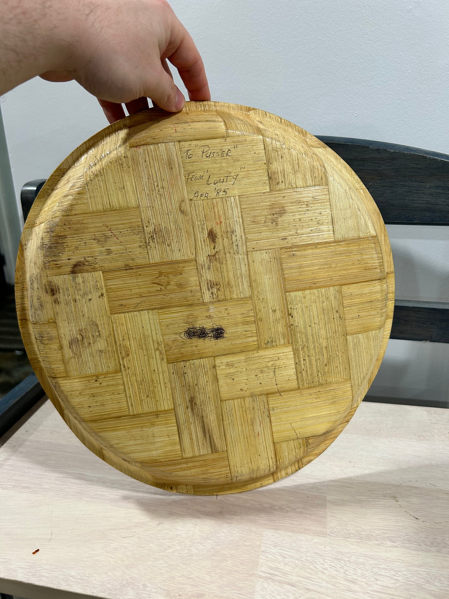 Vintage Florida woven plate -(087)