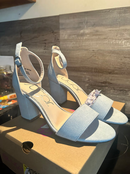 Sugar Machelene Light Blue Heels-(007)