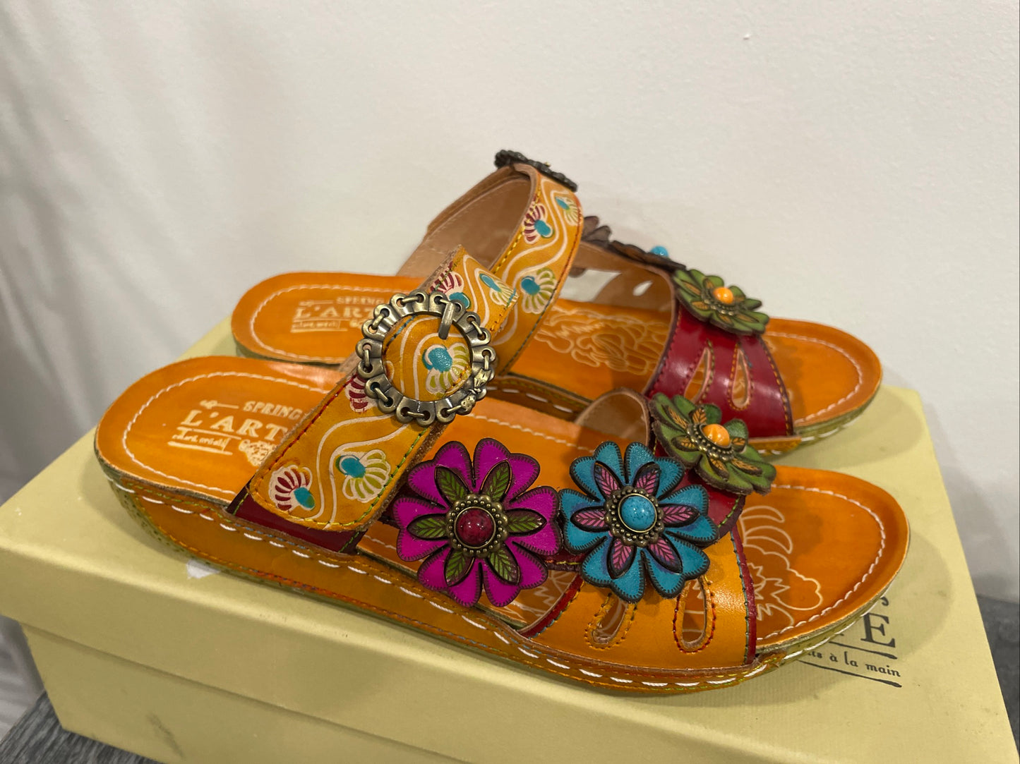 Spring Step L’Artiste Handpainted Sandals (057)