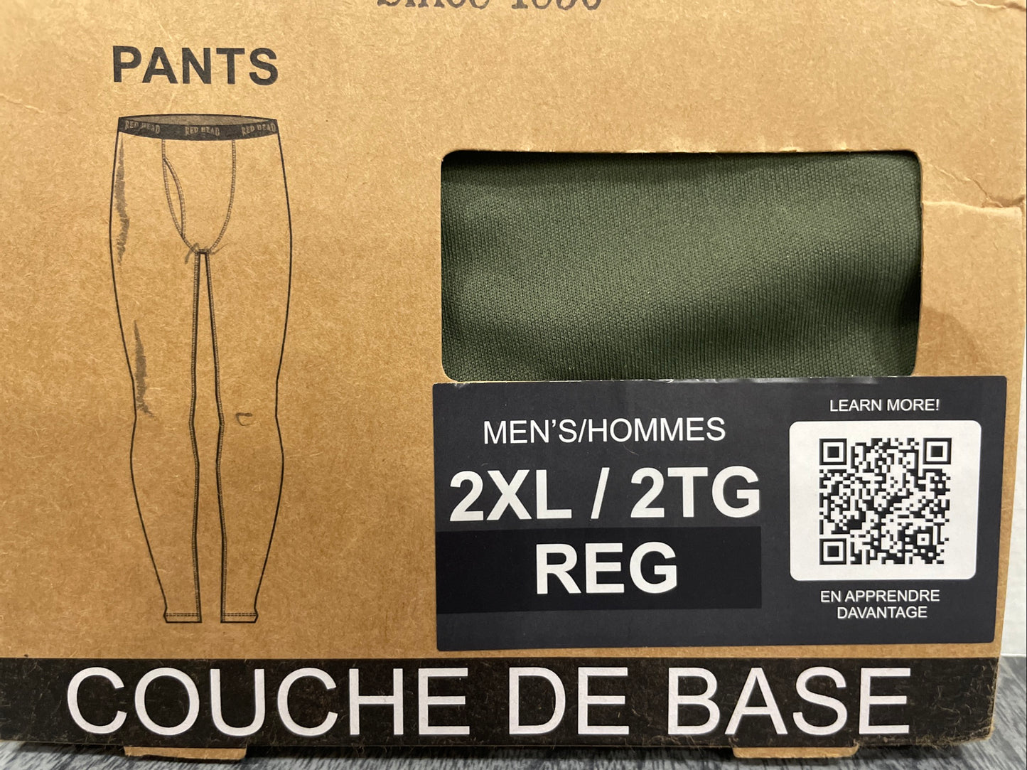 Red Head Brand Co. lightweight base layer men’s pants (064)