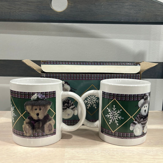 Set of 2 Boyd’s Sugar Plum Bears Ceramic Mugs-(197)
